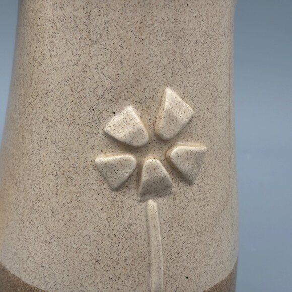 Vintage Studio Pottery Stoneware Pitcher with Incised Floral Design Rustic - Picture 6 of 10